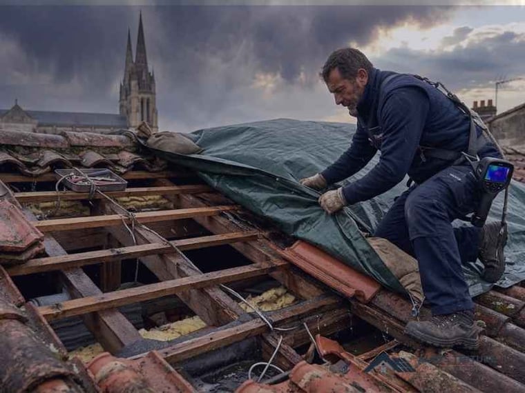 Urgence fuite de toiture — chantier Altys Toiture Soulac-sur-Mer à Soulac-sur-Mer